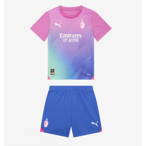 Maillot de foot AC Milan Rafael Leao #10 Troisième enfant 2023-24 Manches Courte (+ pantalon court)
